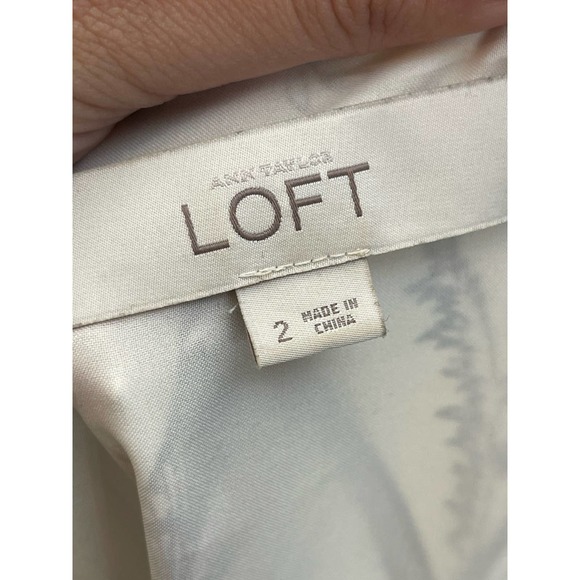 Ann Taylor Loft Butterfly Ivory and Black Lined Sundress Size 2 - Picture 9 of 9